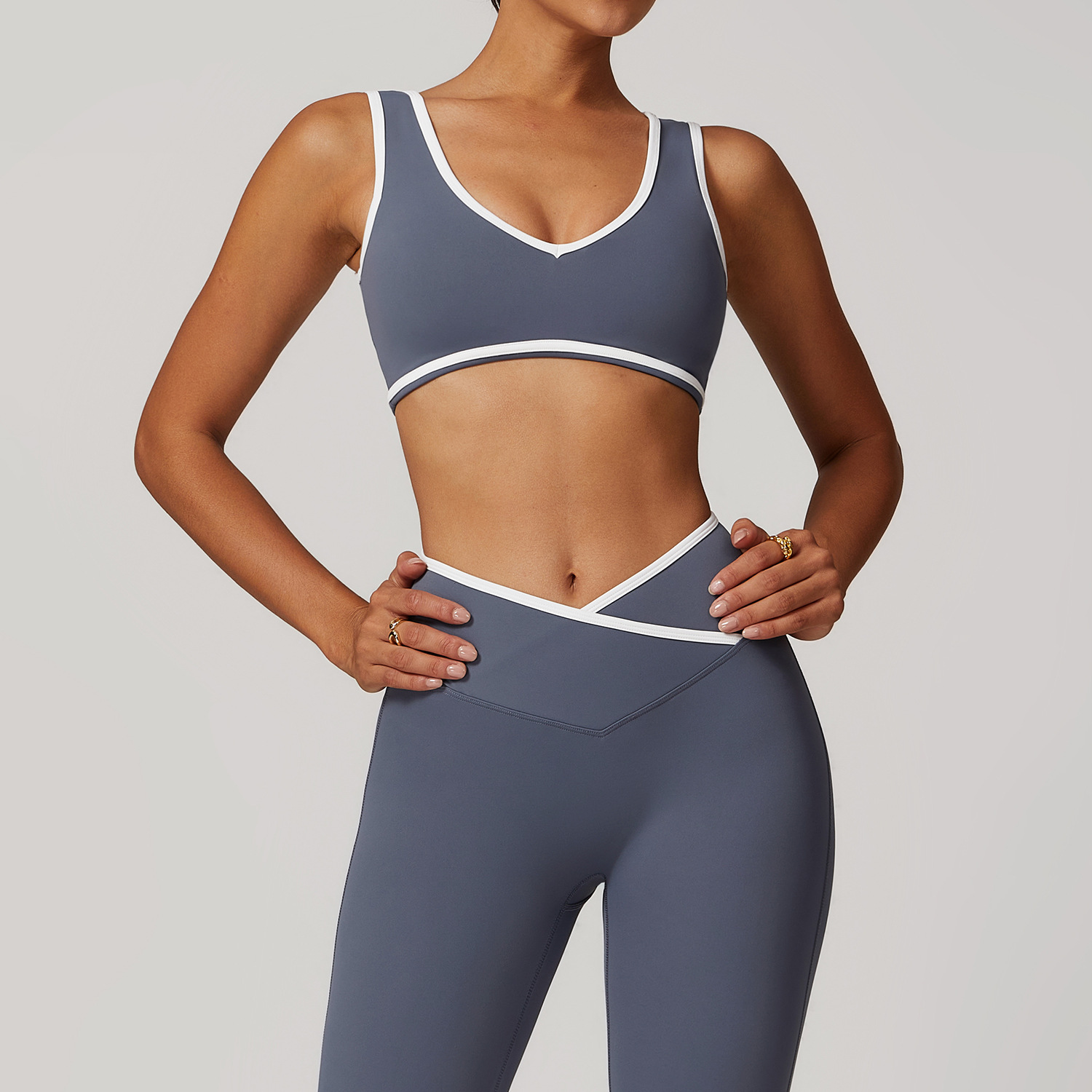 Plunge Bra Push Up - V-Neck Sports Bra Women Top Push