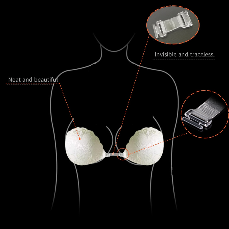 Lace Invisible Bra Backless St - Backless Bra Sticky ulasan dan harga