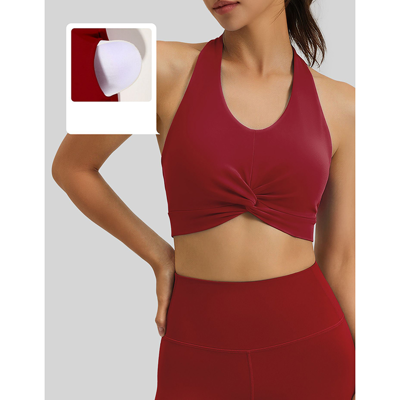 New Women Halter Neck Sports B - Plunge Bra Push Up ulasan dan harga