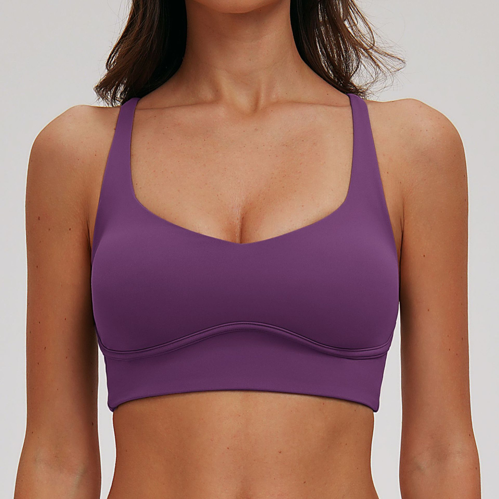 Sexy V-neck Sports Bra Yoga Un - Sports Bra Racerback ulasan dan harga