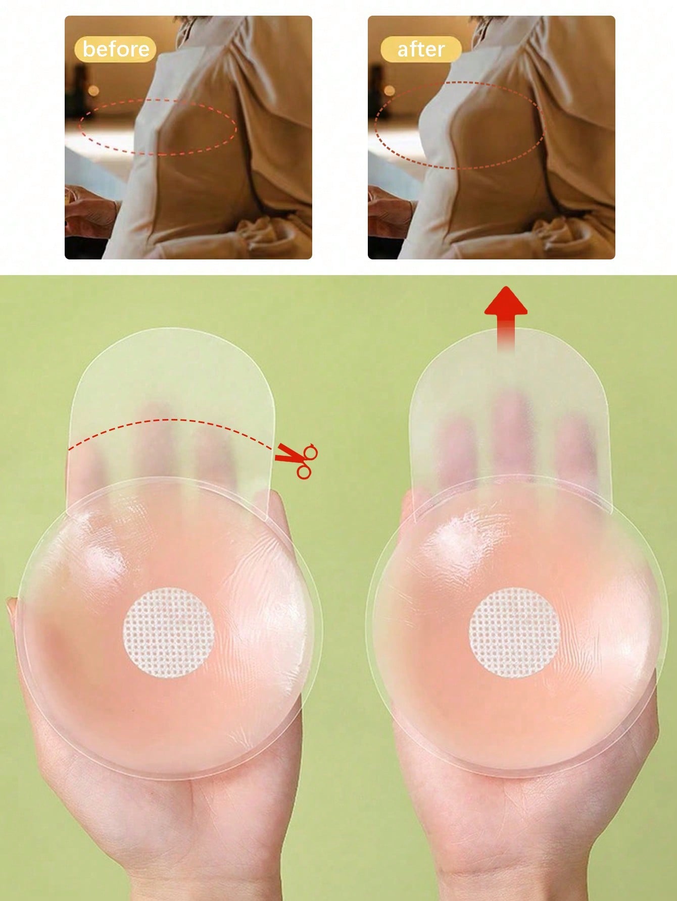6.5cm Invisible Silicone Breas - Strapless Bra Adhesive ulasan dan harga