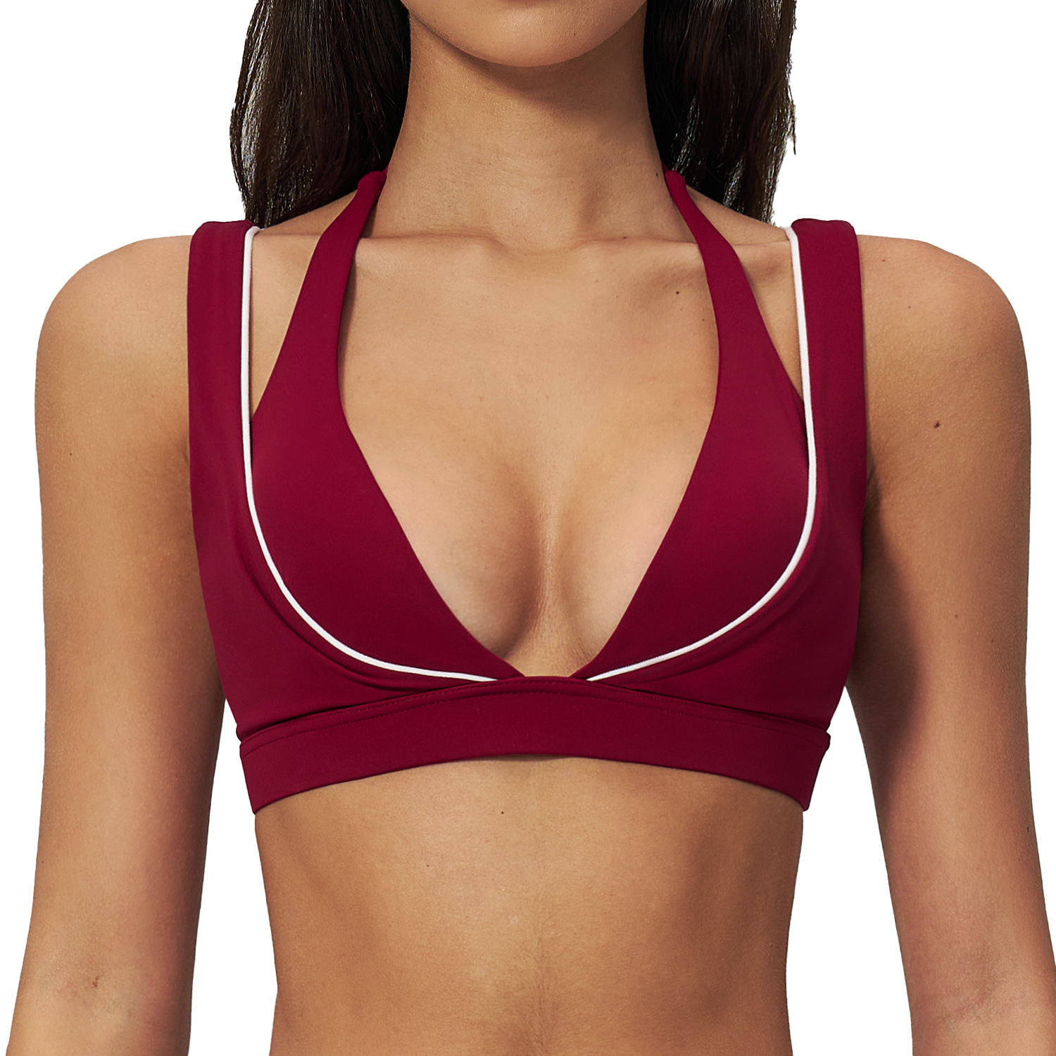 Yoga Underwear Women Sports Br - Plunge Bra Push Up ulasan dan harga