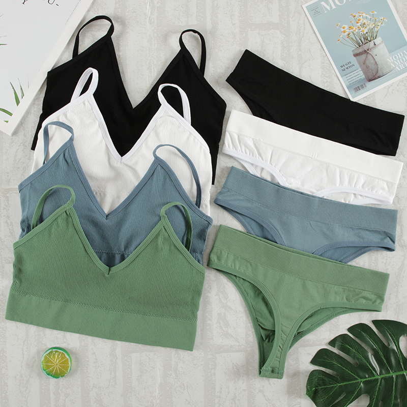 CHRLEISURE Women Underwear Set - T Shirt Bra Seamless ulasan dan harga