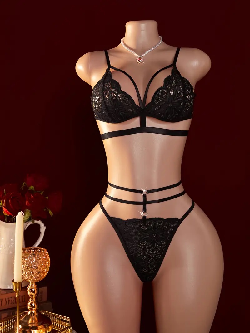 S- XXL Women's Sexy Contrast L - Sheer Mesh Bra ulasan dan harga
